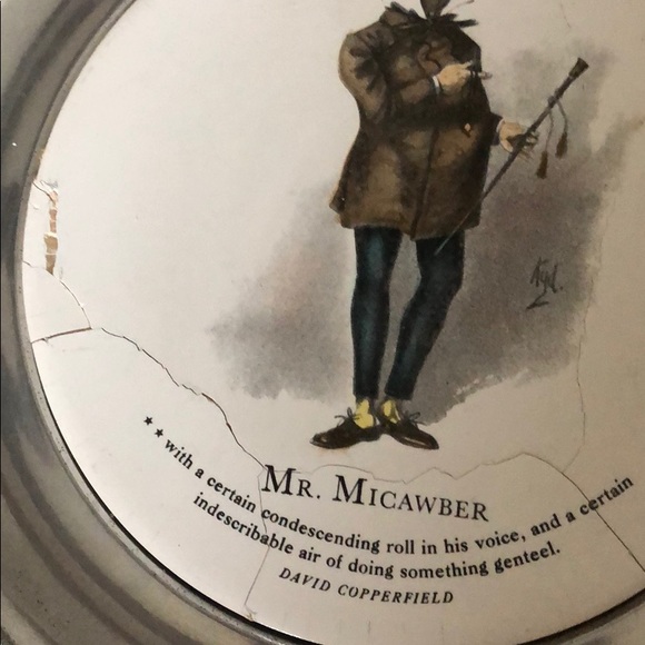 RWP Wilton Columbia Pewter Plates 4 CHARLES DICKEN - Picture 7 of 8